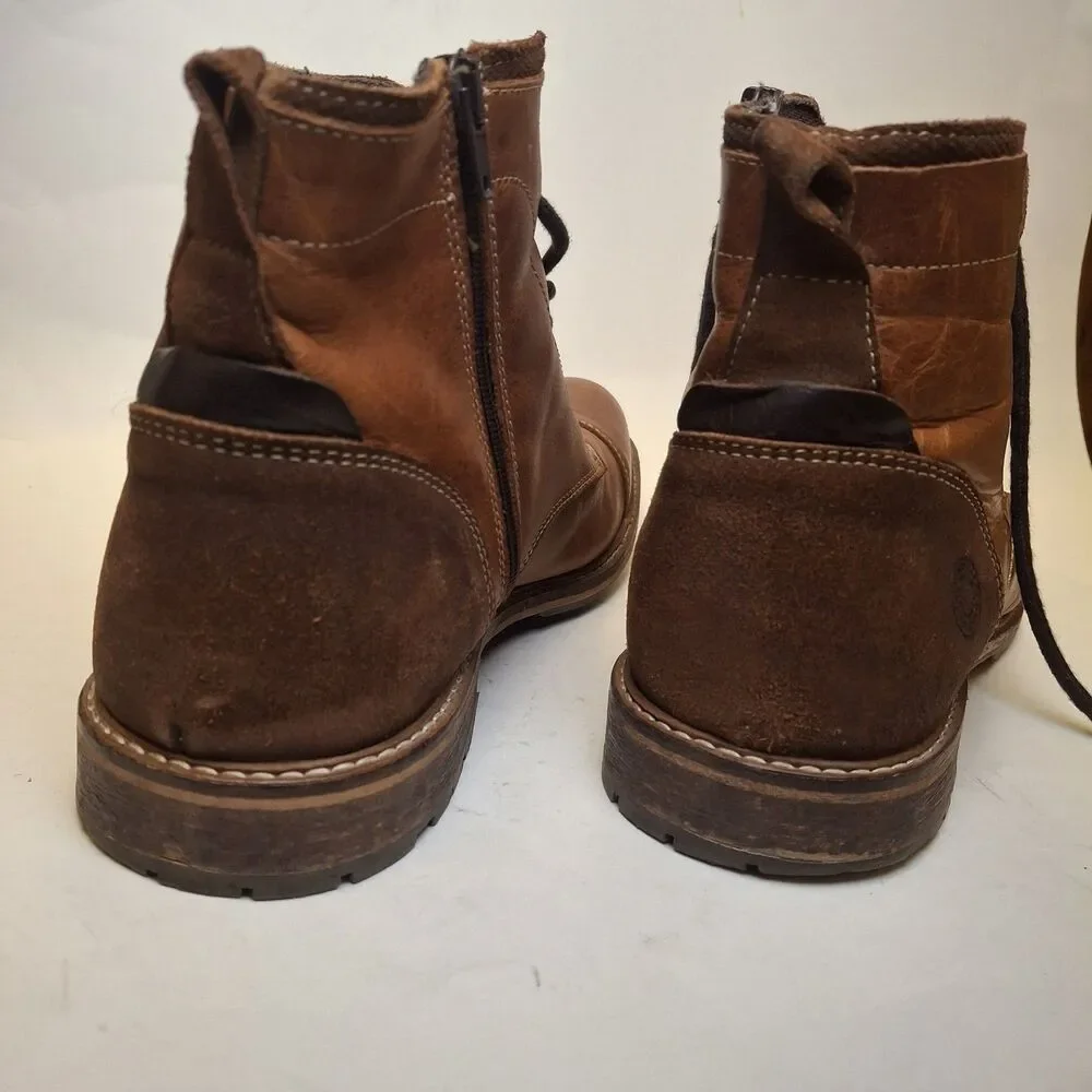 Bull Boxer Kelden Chukka Leather Suede Boot Handmade Men 12 /45 Brown Mid Ankle